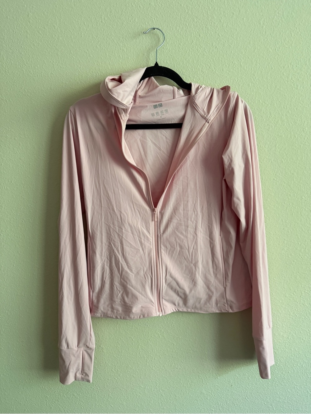 Uniqlo Light Pink Women's Hooded Zip Jacket